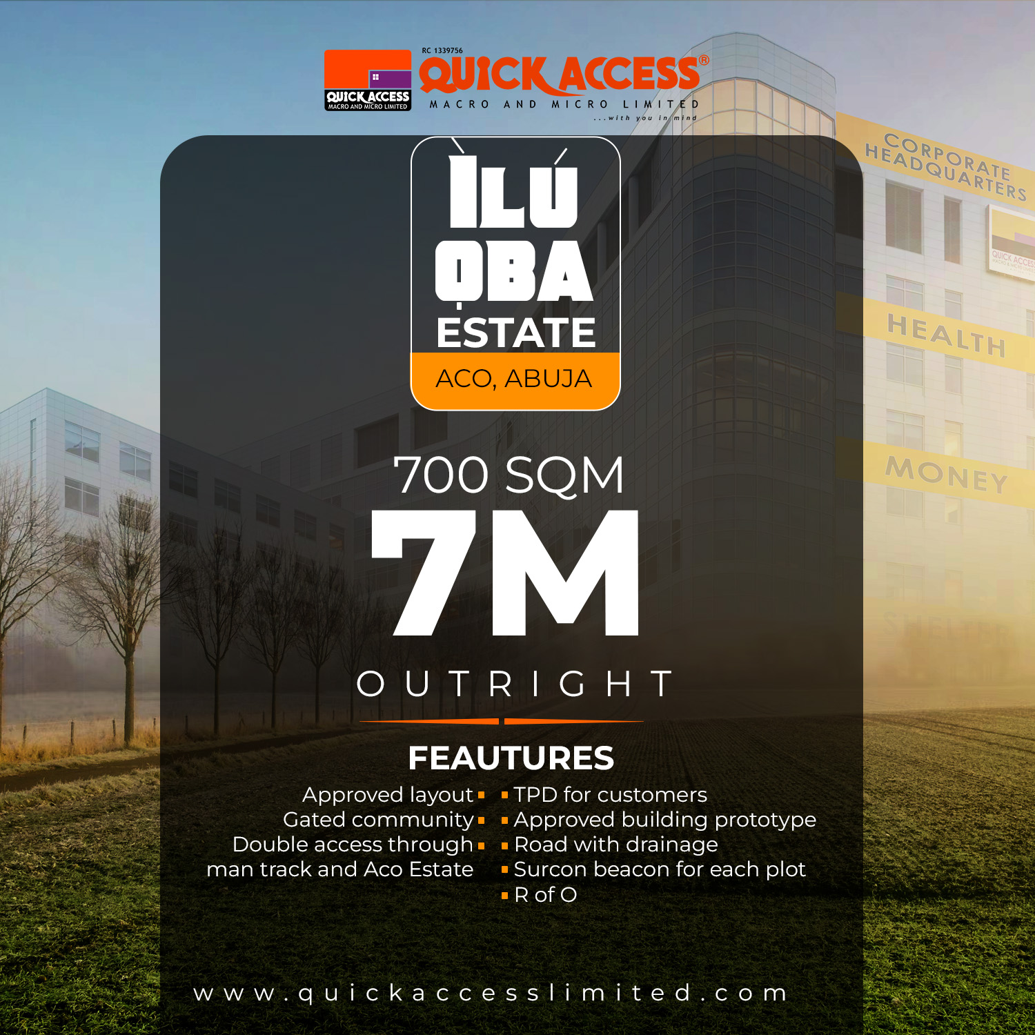 Ilu Oba Estate Plot 120 (700 SQM WORSHIP CENTER OUTRIGHT)